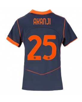 Inter Milan Manuel Akanji #25 Maglia Gara Terza Repliche 2025-26 Donna Maniche Corte